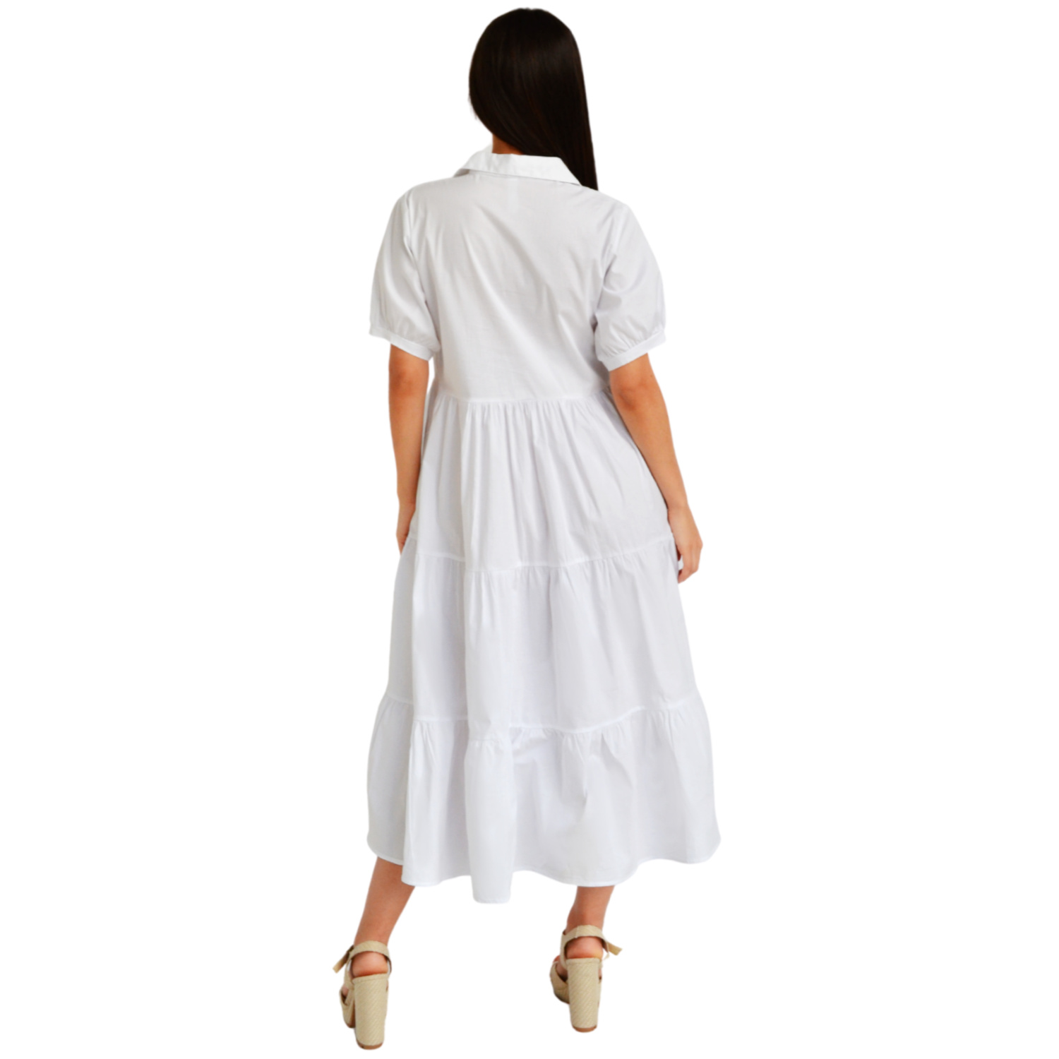Foto 4 pulgar | Vestido Roman Fashion color Blanco para Mujer
