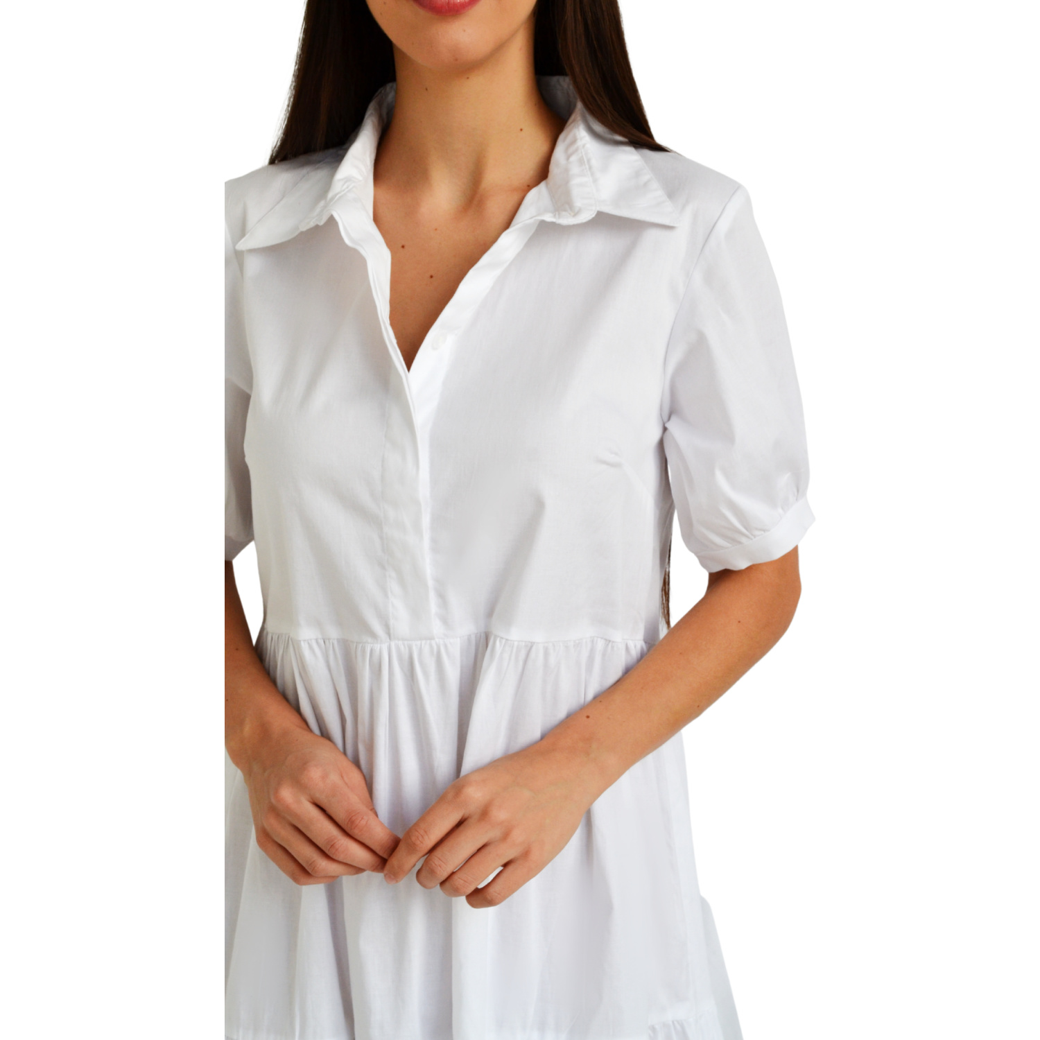 Foto 5 pulgar | Vestido Roman Fashion color Blanco para Mujer