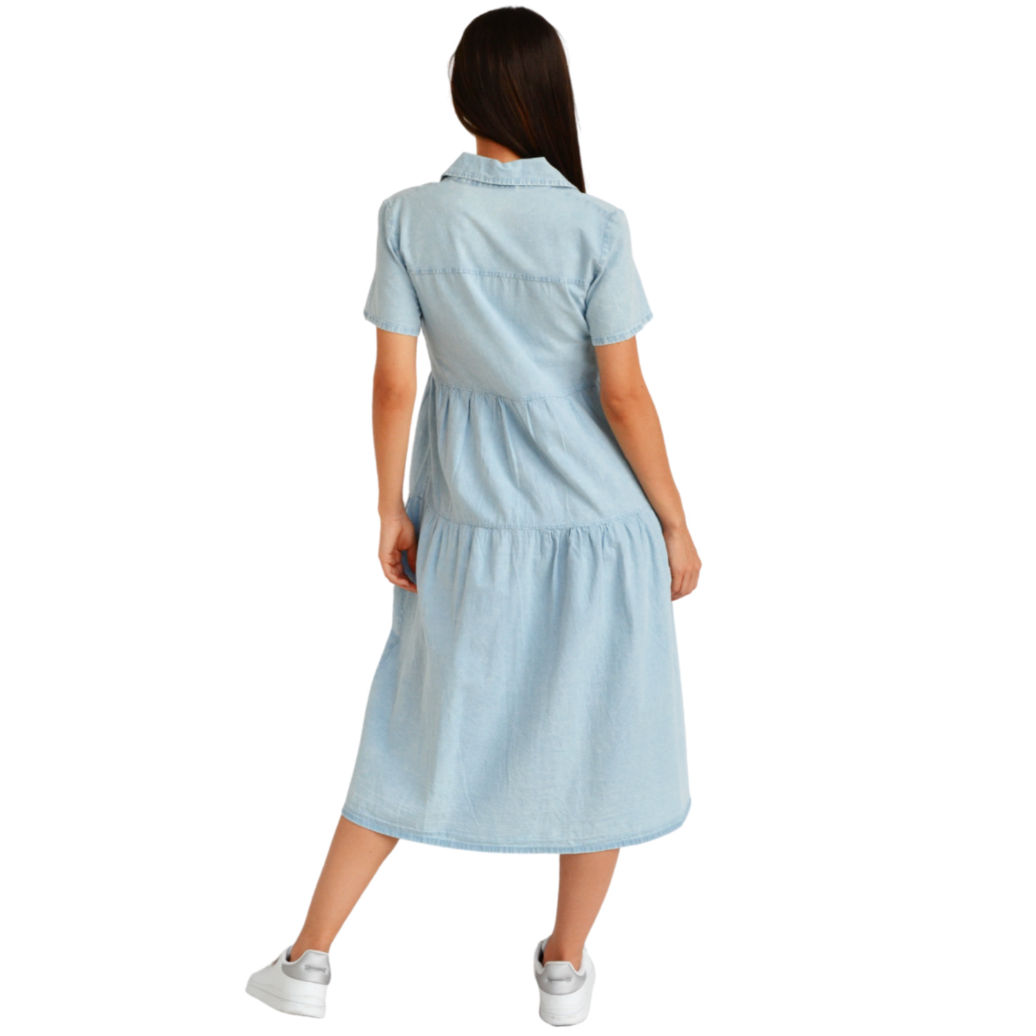 Foto 4 pulgar | Vestido Roman Fashion color Azul para Mujer