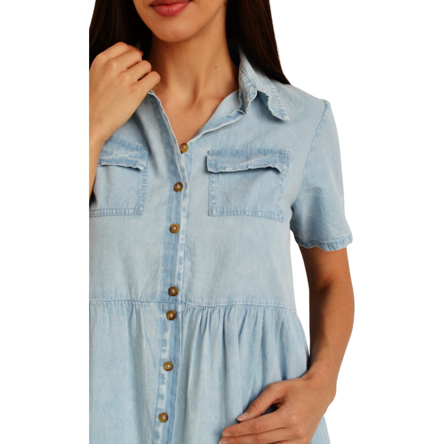 Foto 4 | Vestido Roman Fashion color Azul para Mujer