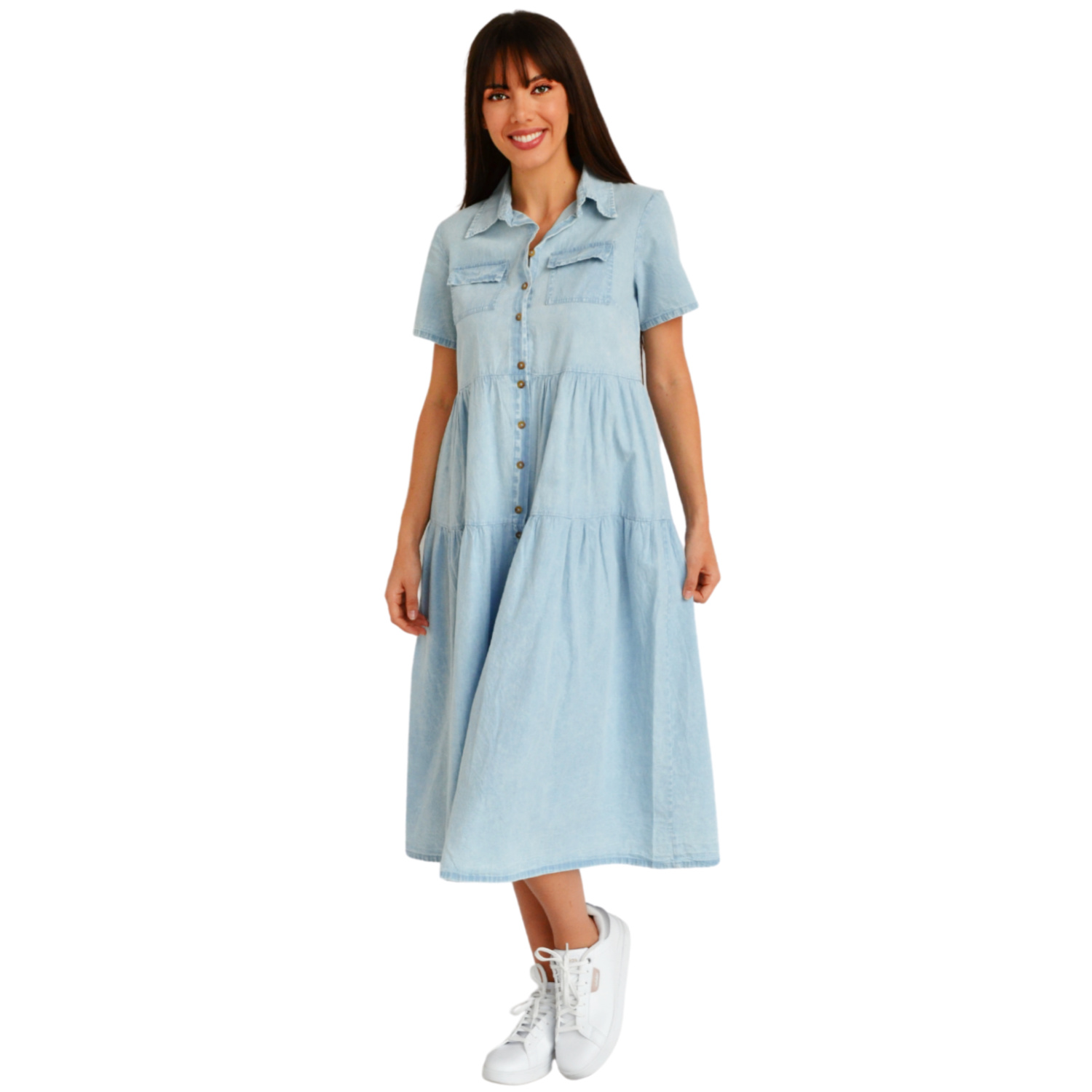 Foto 5 | Vestido Roman Fashion color Azul para Mujer