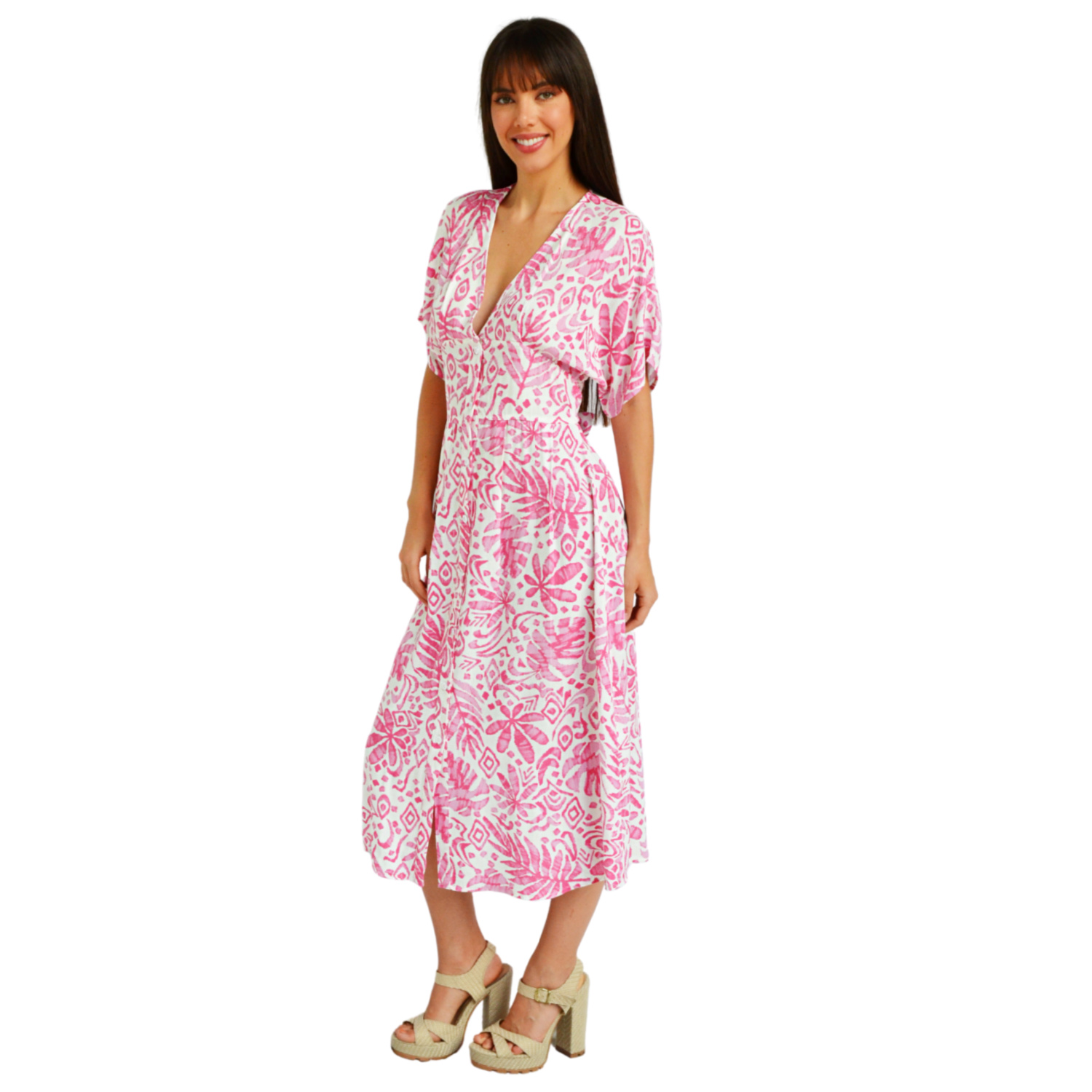 Foto 3 pulgar | Vestido Roman Fashion color Rosa para Mujer