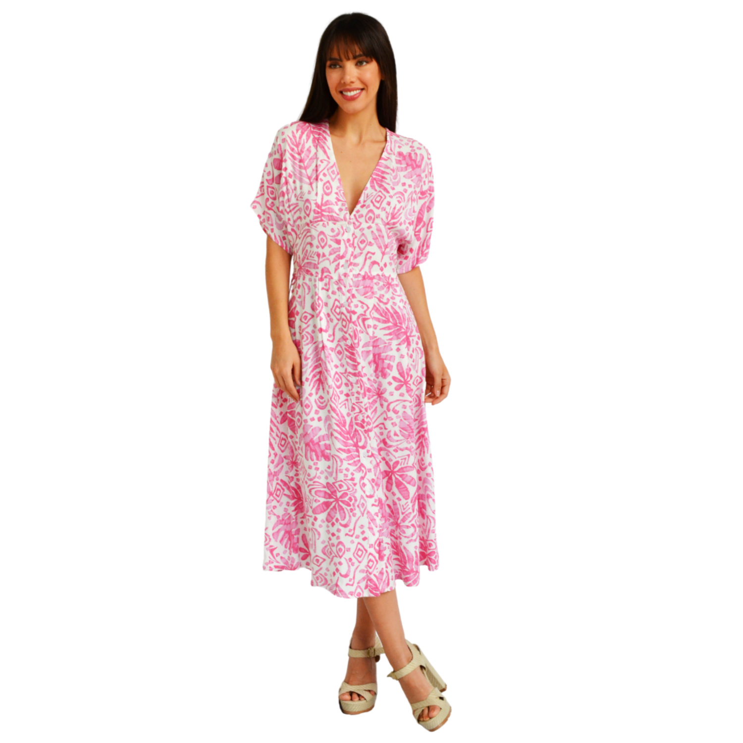 Foto 6 pulgar | Vestido Roman Fashion color Rosa para Mujer