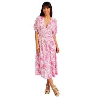 Foto 5 | Vestido Roman Fashion color Rosa para Mujer