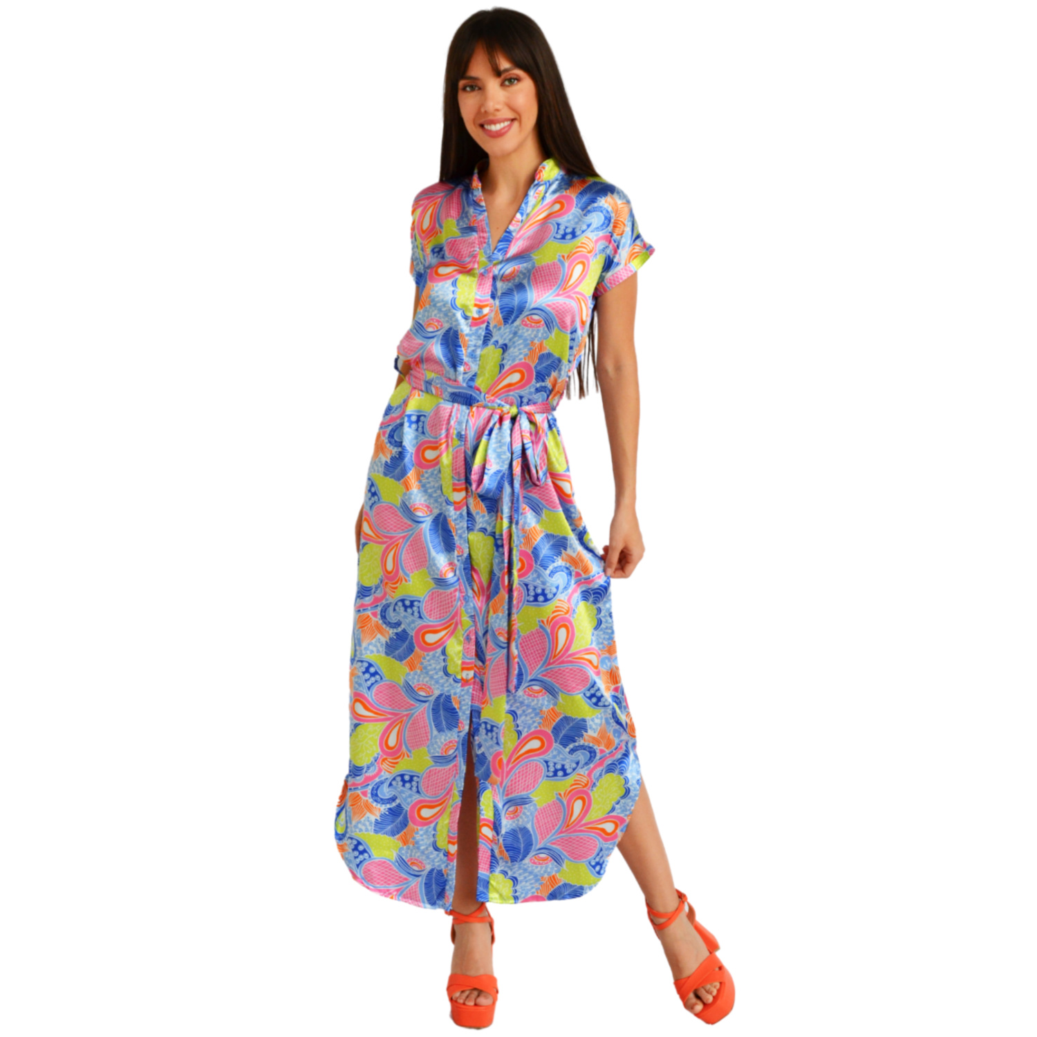 Vestido Roman Fashion color Azul para Mujer