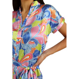 Foto 4 | Vestido Roman Fashion color Azul para Mujer