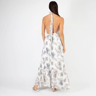 Foto 4 | Maxi Vestido Amad SS22-V16-B-SS Multicolor Halter de Espalda Descubierta con Print de Flores
