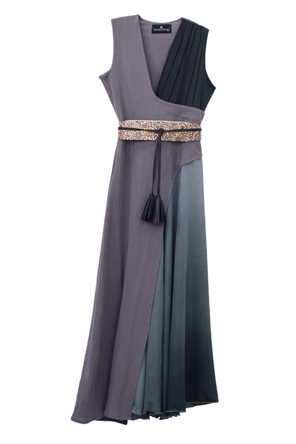 Vestido De Mujer A Ángelozano Vestido Doble, Con Manta Y Algodón Incluye Cinto. Al-w05