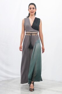 Foto 3 | Vestido De Mujer A Ángelozano Vestido Doble, Con Manta Y Algodón Incluye Cinto. Al-w05