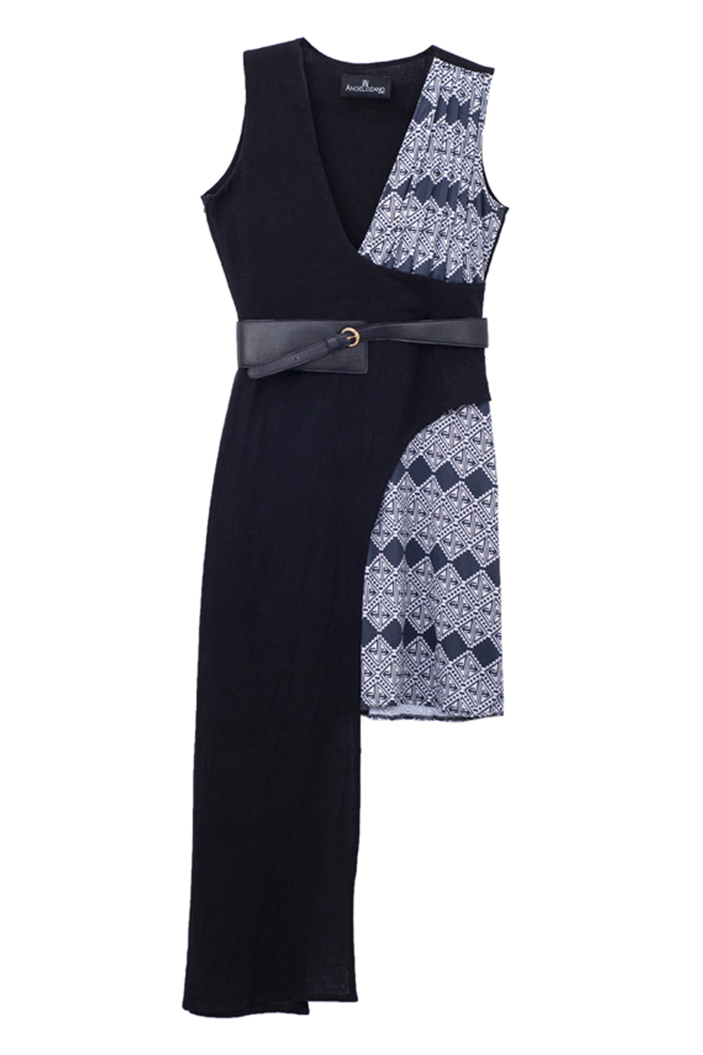 Foto 1 | Vestido A Ángelozano Al-w05 Estampado Artesanal incluye Cinto para Mujer