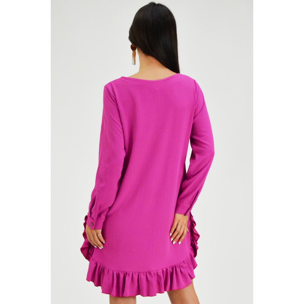 Foto 4 pulgar | Vestido con Holán Roman Fashión Rosa para Mujer