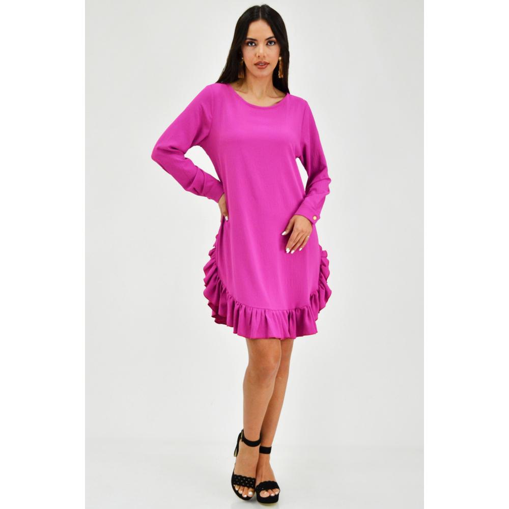 Foto 6 pulgar | Vestido con Holán Roman Fashión Rosa para Mujer
