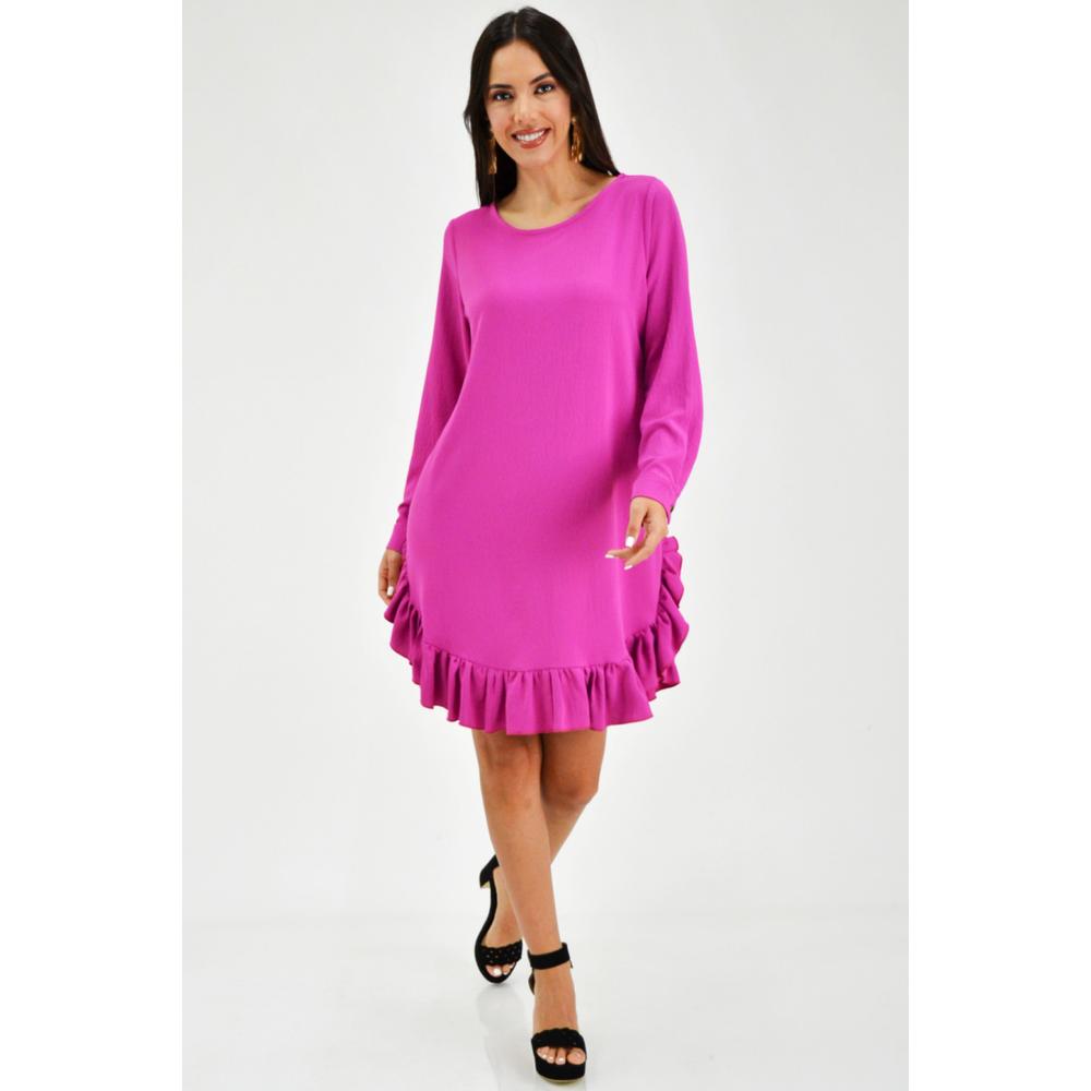 Foto 7 pulgar | Vestido con Holán Roman Fashión Rosa para Mujer