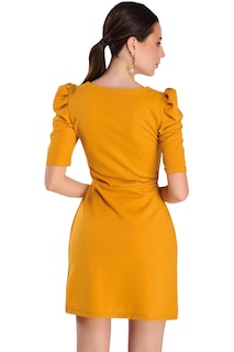 Foto 2 | Vestido Devendi color Mostaza para Mujer
