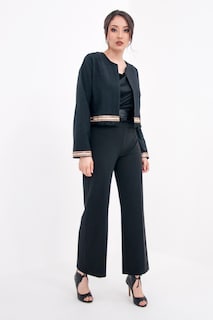 Foto 1 | Saco De Mujer A Ángelozano Torerita De Manta Tipo Lino Color Negro Al-w12