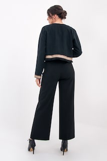 Foto 7 | Saco De Mujer A Ángelozano Torerita De Manta Tipo Lino Color Negro Al-w12