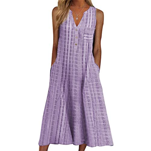 Venta Internacional- Vestido de Verano Jomgeroz Lila para Mujer