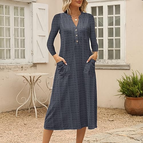 Foto 5 pulgar | Venta Internacional- Vestido Jomgeroz de Verano sin Mangas Cuello V Midi