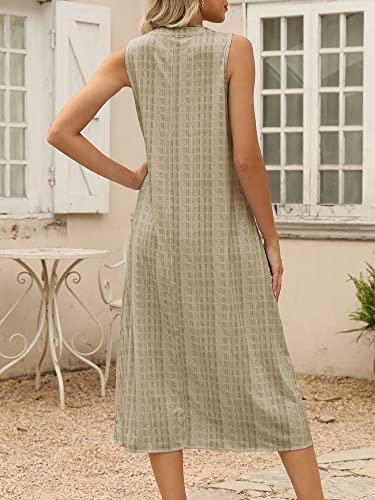 Foto 6 pulgar | Venta Internacional - Vestido para Mujer Jomgeroz Sin Mangas Con Cuello V y Bolsas