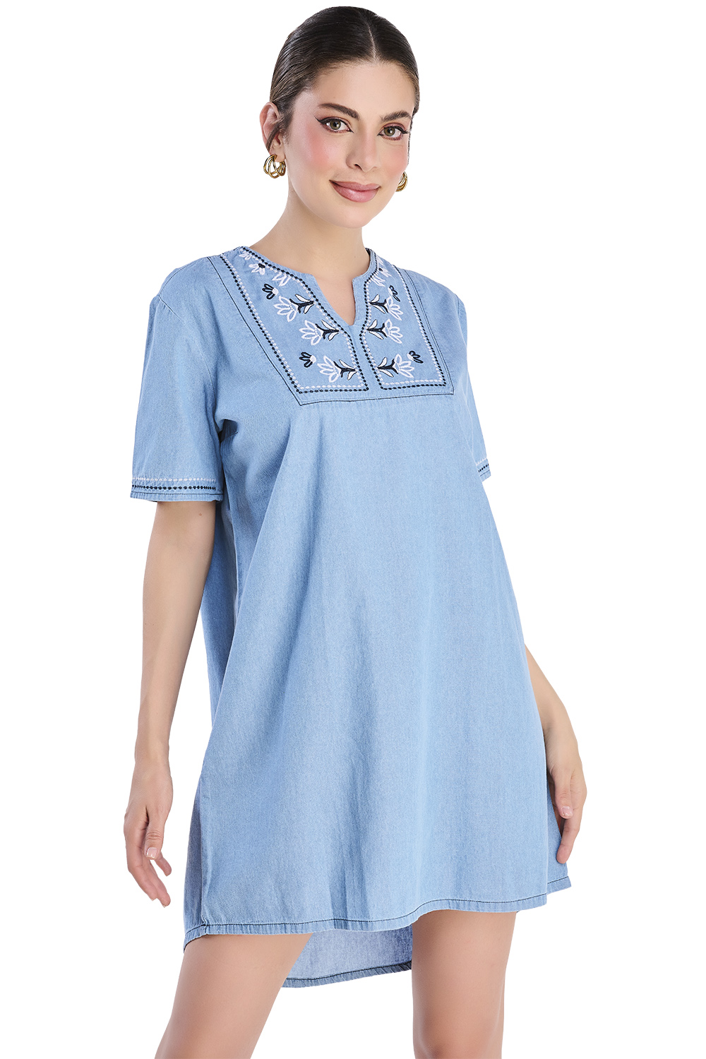Foto 1 | Vestido Devendi Azul para Mujer