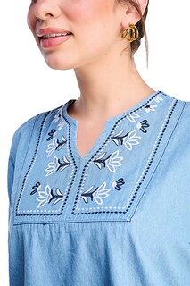 Foto 3 | Vestido Devendi Azul para Mujer