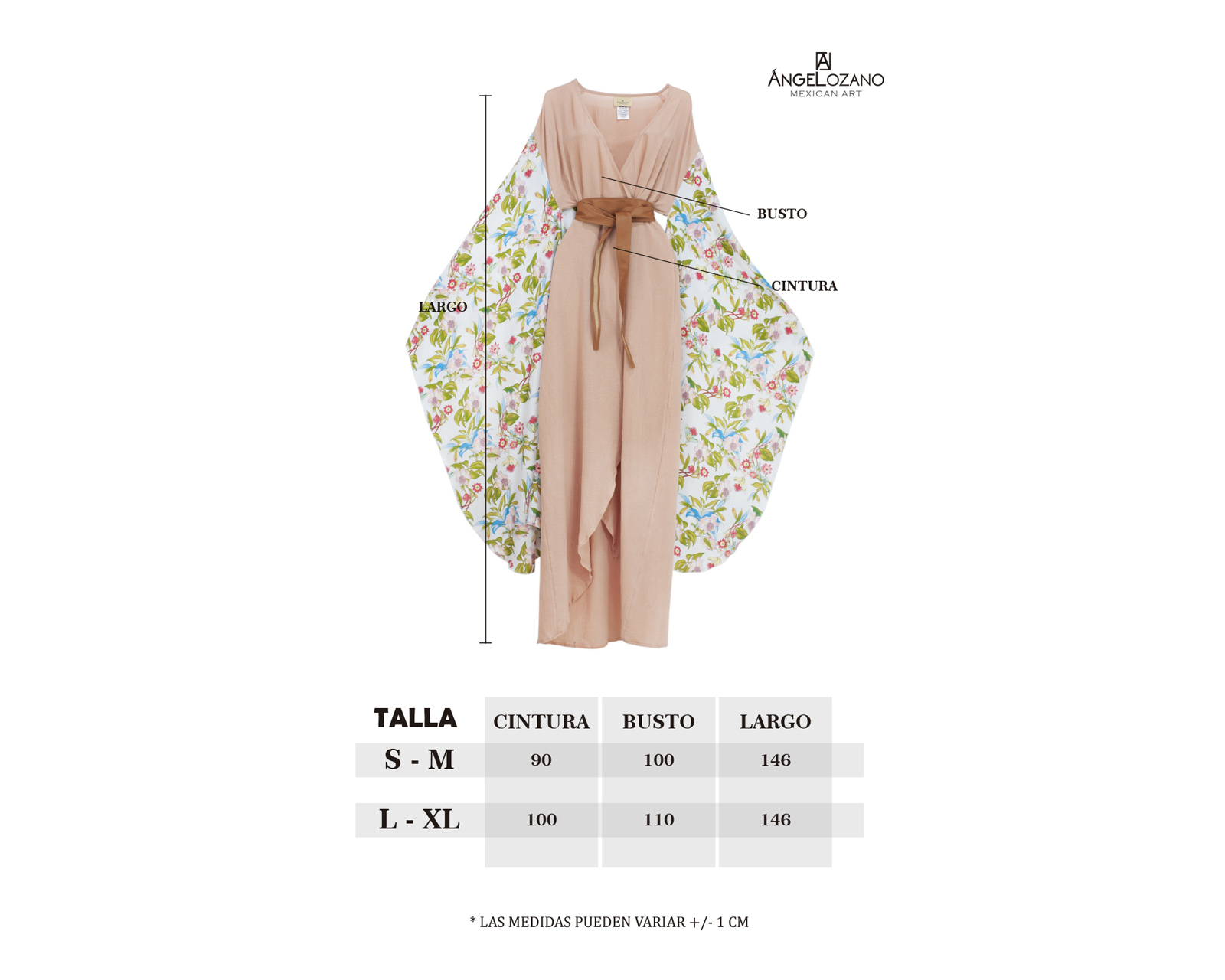 Foto 3 pulgar | Vestido A Ángelozano Beige para Mujer