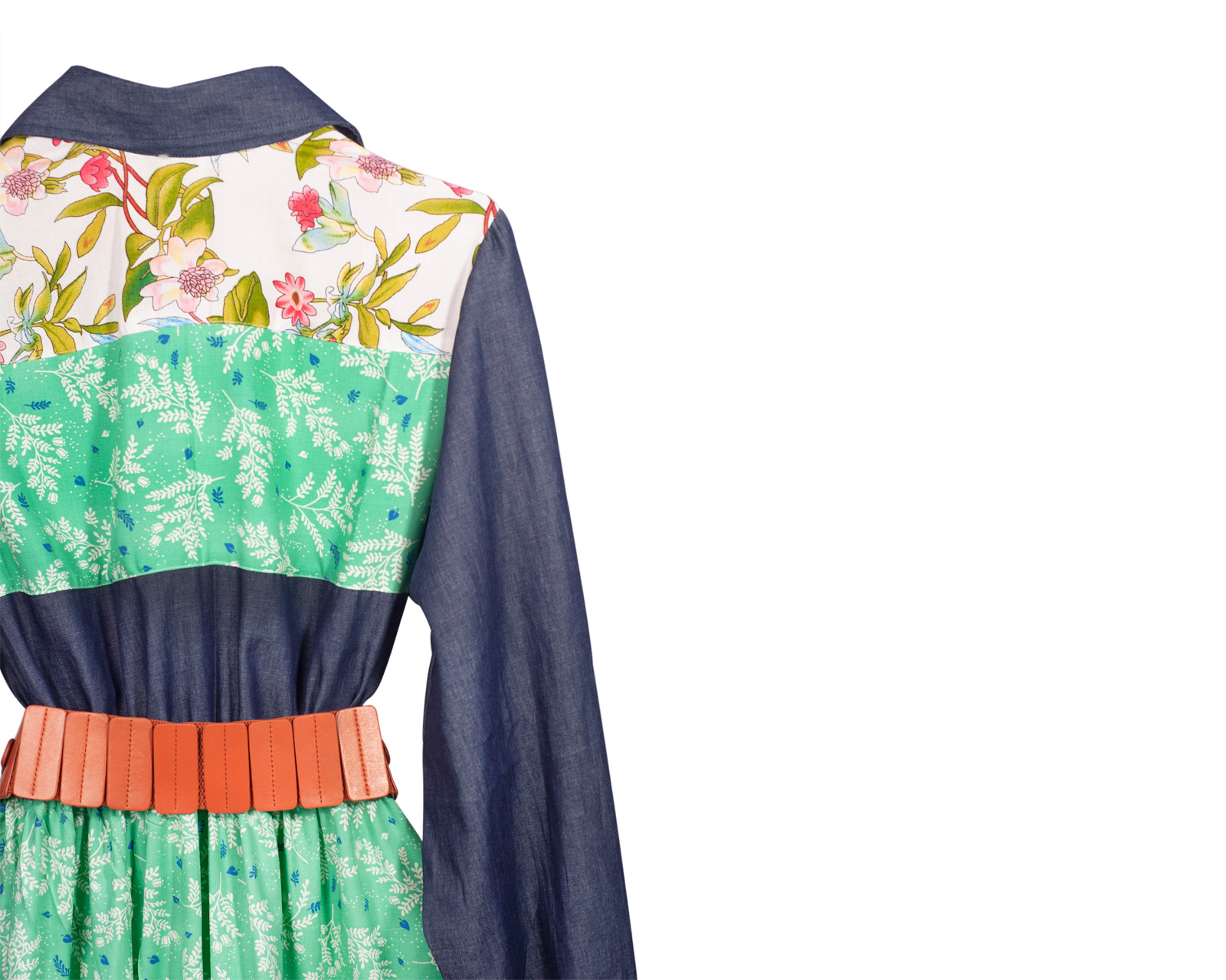 Foto 6 pulgar | Vestido De Dama A Ángelozano Tipo Campirano Varios Estampados, Con Cinto De Hebilla, Al-w 55