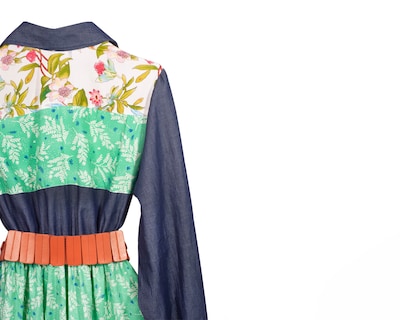 Foto 5 | Vestido De Dama A Ángelozano Tipo Campirano Varios Estampados, Con Cinto De Hebilla, Al-w 55