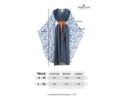 Foto 2 | Vestido A Ángelozano Azul para Mujer