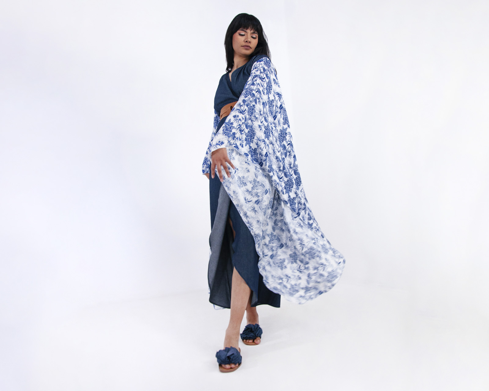 Foto 8 pulgar | Vestido A Ángelozano Azul para Mujer