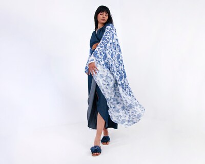 Foto 7 | Vestido A Ángelozano Azul para Mujer