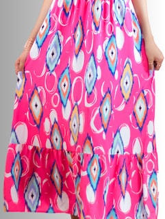 Foto 6 | Vestido Largo Ves-1007 Fucsia con Estampados de Mujer
