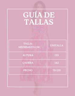 Foto 7 | Vestido Largo Ves-1007 Fucsia con Estampados de Mujer