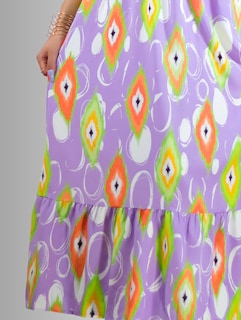 Foto 6 | Vestido De Mujer Largo Ves-1007 Lila con Estampados
