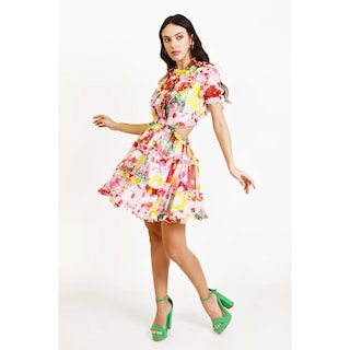 Foto 1 | Vestido de Holanes sin Espalda Roman Fashion Multicolor para Mujer