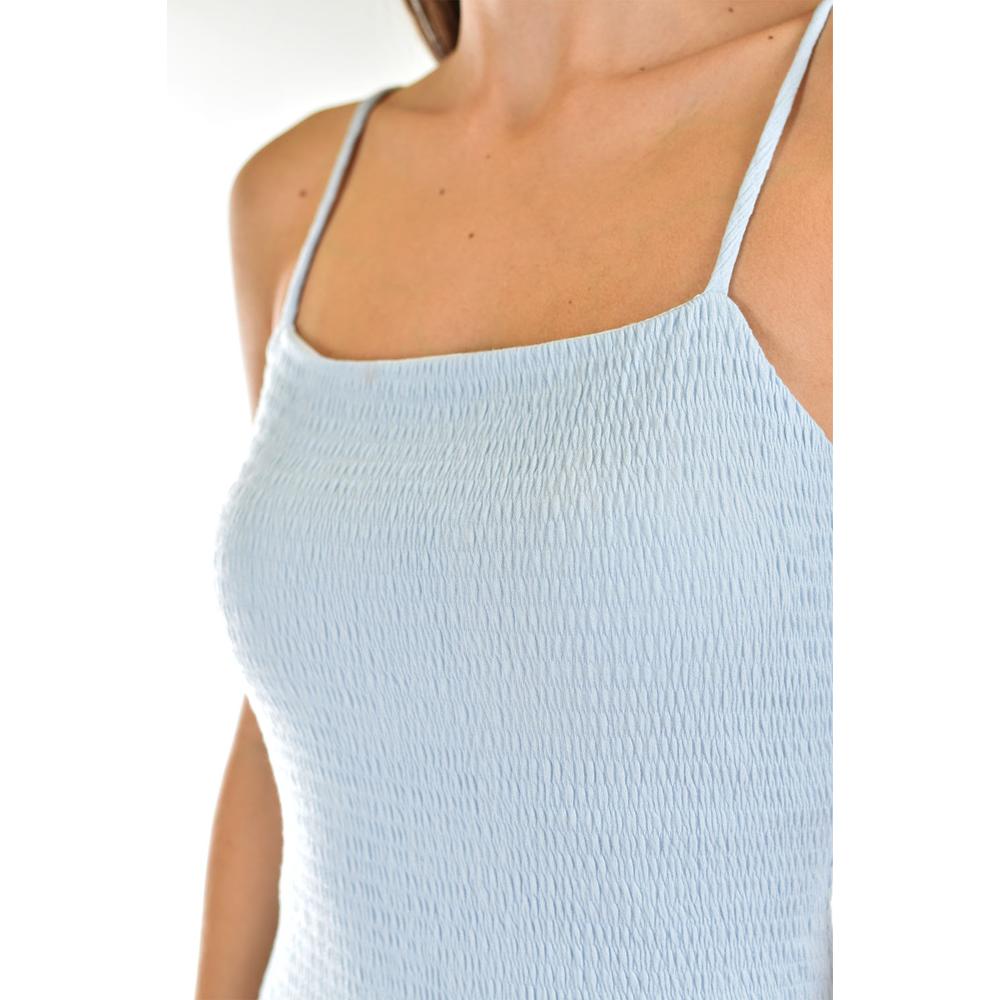 Foto 5 pulgar | Vestido Midi de Tirantes Roman Fashion 7727 Azul Cielo