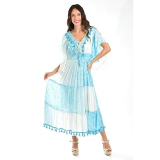 Foto 1 | Vestido Bohemio Manga Kimono /juvenil, 8544 (azul Claro) Azul