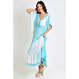 Foto 2 | Vestido Bohemio Manga Kimono /juvenil, 8544 (azul Claro) Azul