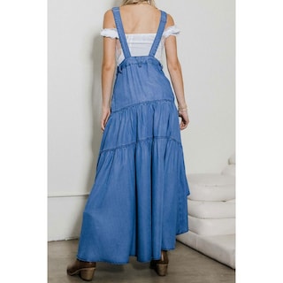 Foto 2 | Vestido Overol Asimetrico /juvenil, 038 (azul Medio) Azul