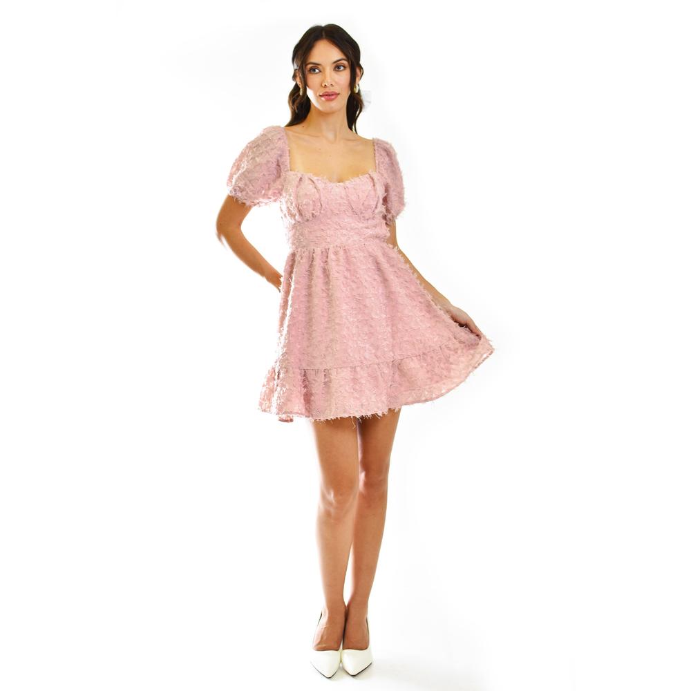 Foto 6 pulgar | Vestido Espalda Descubierta Roman Fashion Juvenil 2777 Rosa