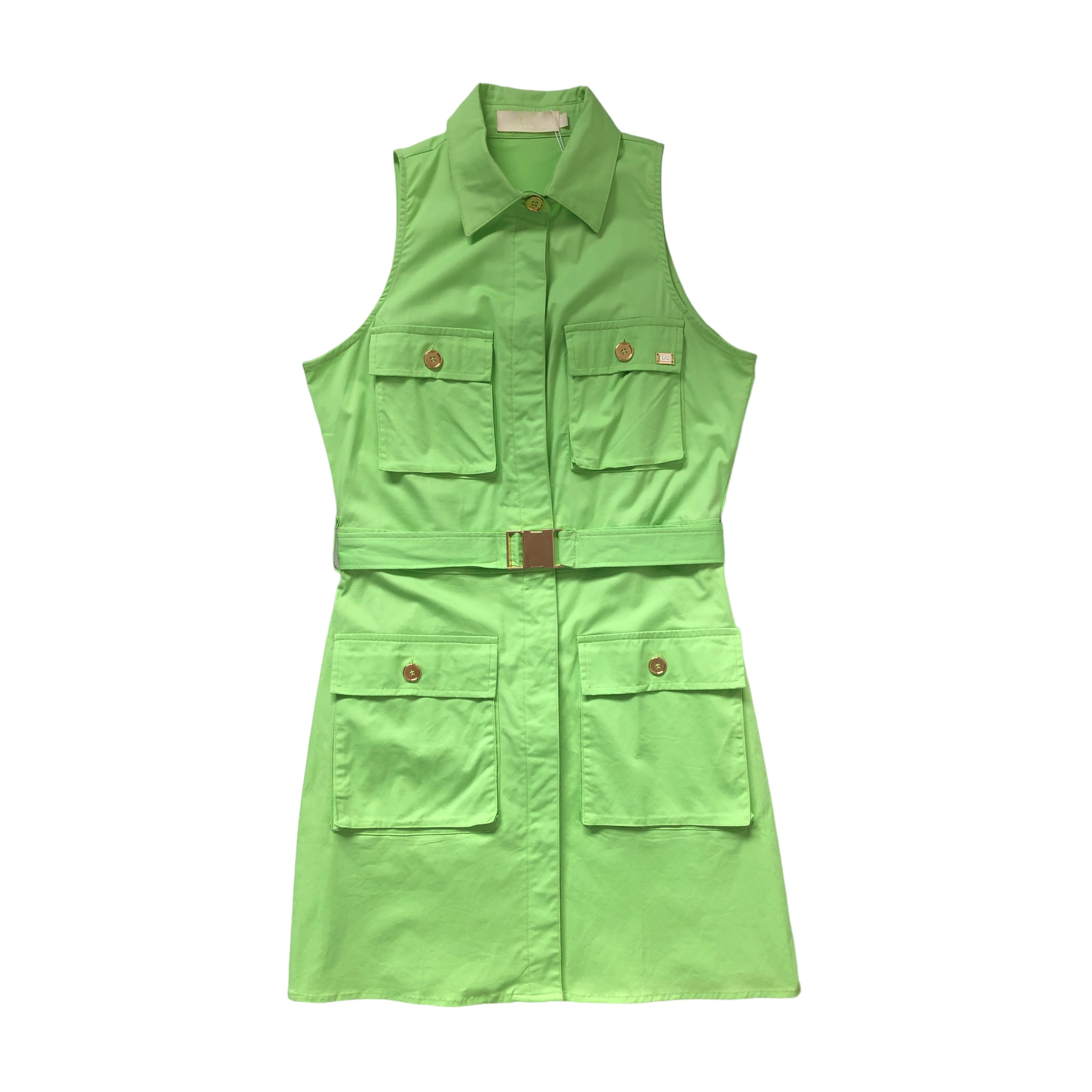 Vestido Sin Mangas Verde Lc