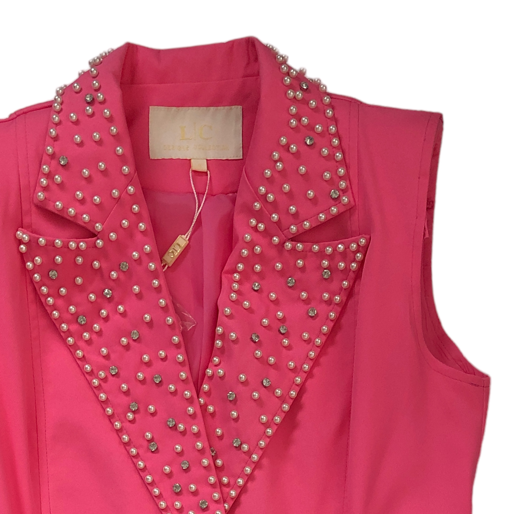 Foto 5 pulgar | Vestido con Pedrería Lc Rosa para Mujer