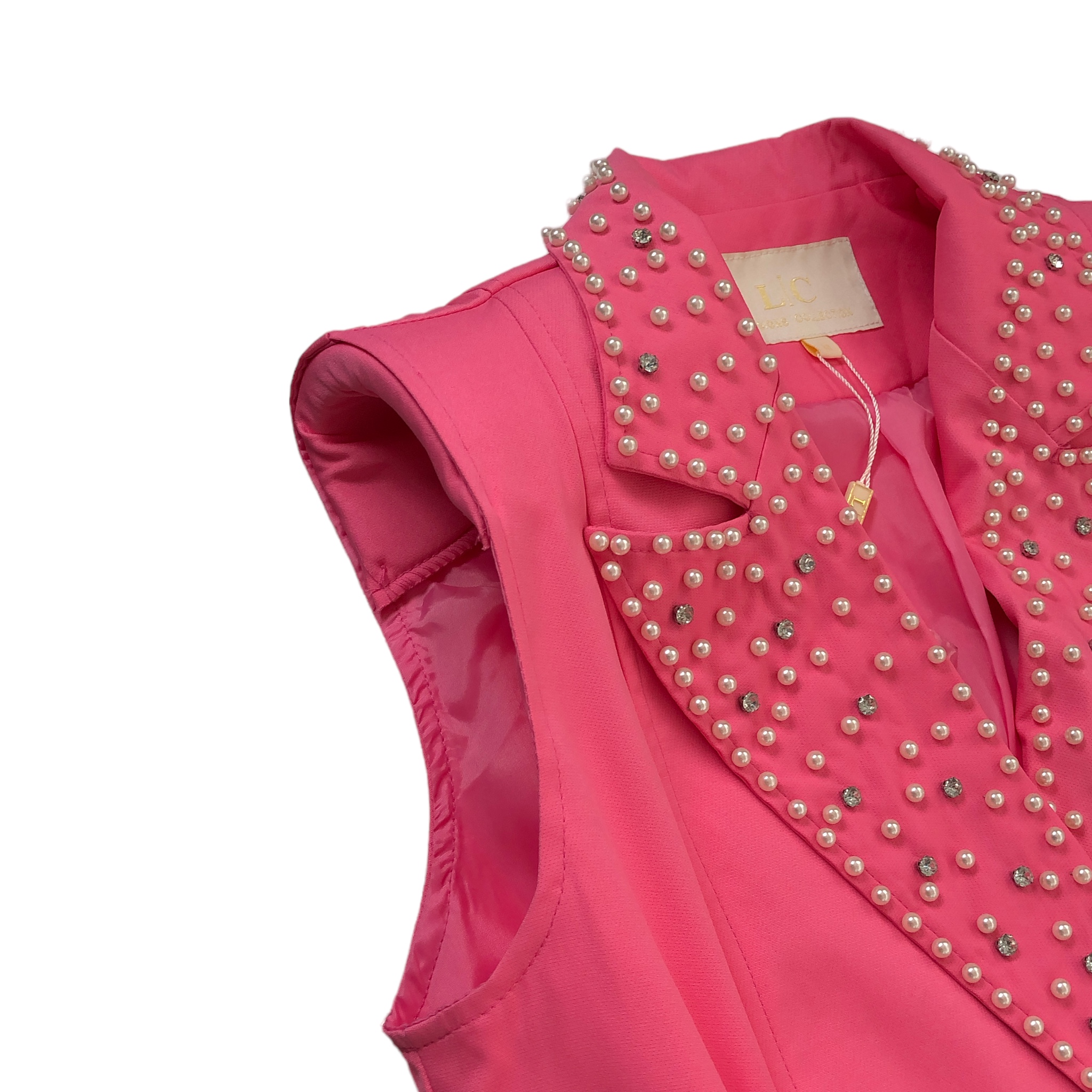 Foto 8 pulgar | Vestido con Pedrería Lc Rosa para Mujer