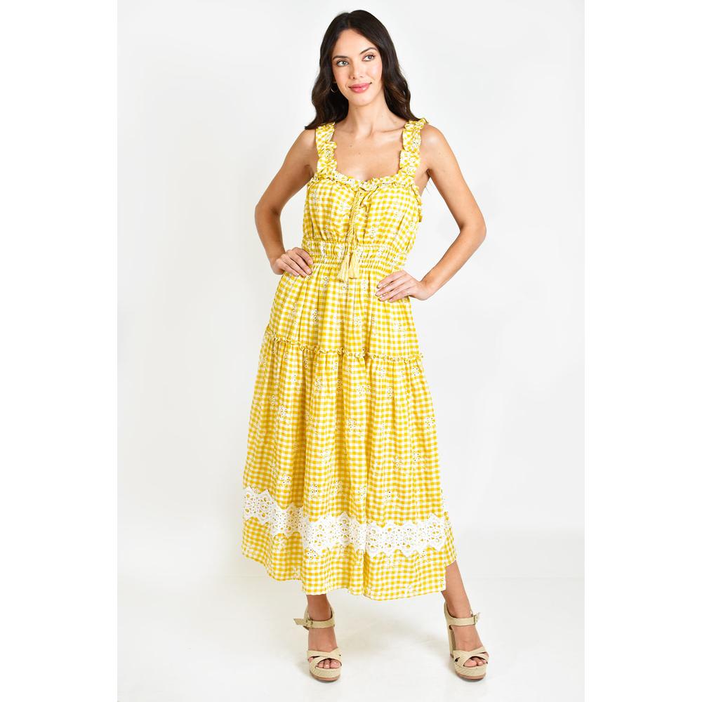 Foto 1 | Vestido Campesino Roman Fashion  Juvenil 12187 Amarillo