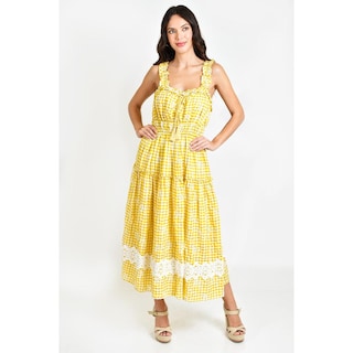 Foto 1 | Vestido Campesino Roman Fashion Juvenil 12187 Amarillo