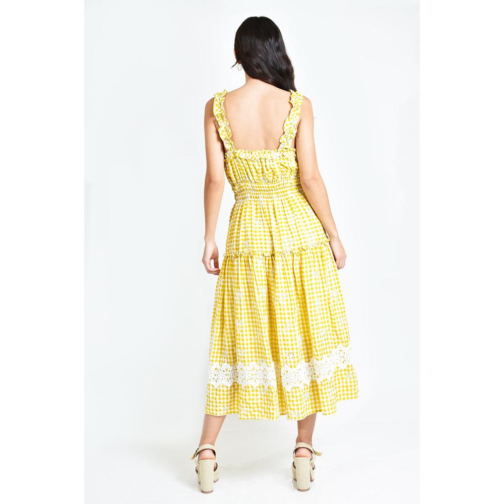 Foto 4 pulgar | Vestido Campesino Roman Fashion  Juvenil 12187 Amarillo