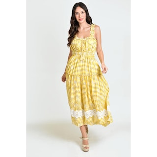 Foto 6 | Vestido Campesino Roman Fashion Juvenil 12187 Amarillo