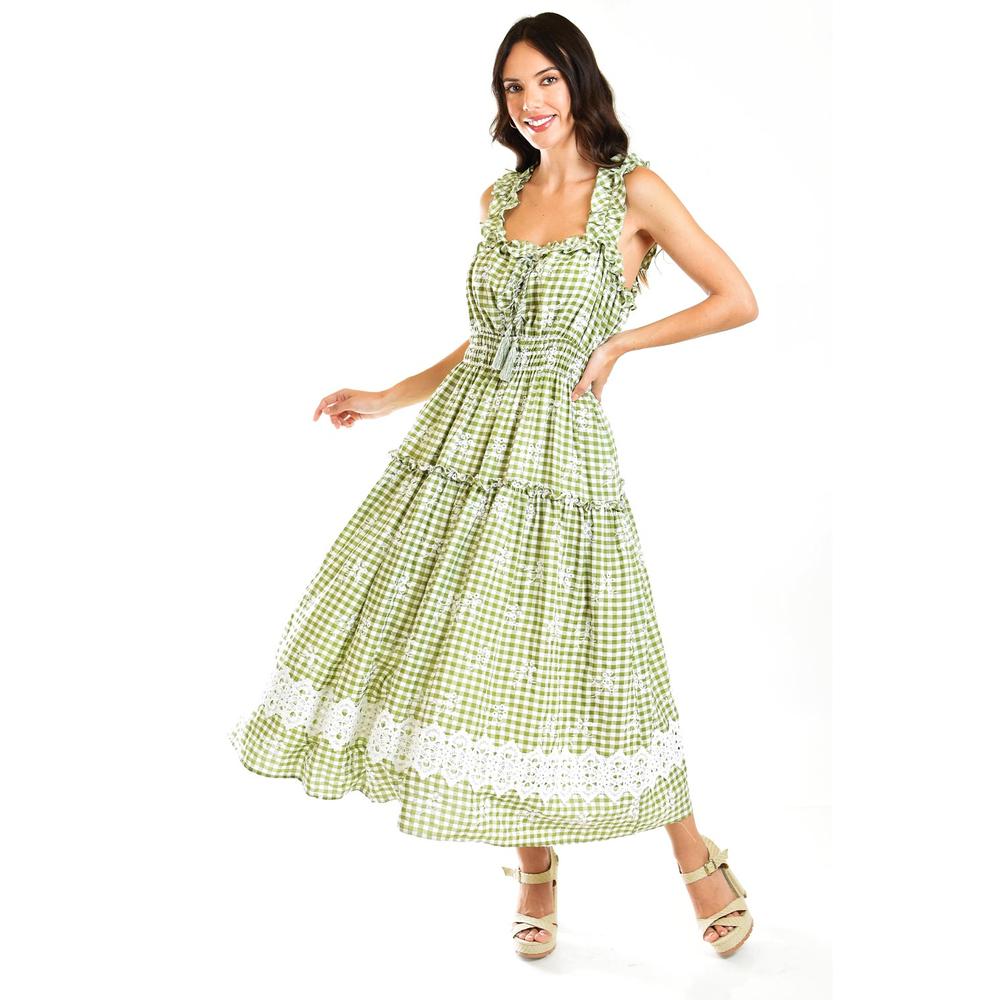 Foto 1 | Vestido Campesino Roman Fashion /juvenil 12187 Verde