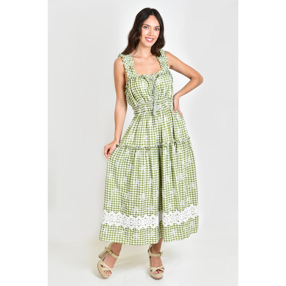 Foto 5 | Vestido Campesino Roman Fashion /juvenil 12187 Verde