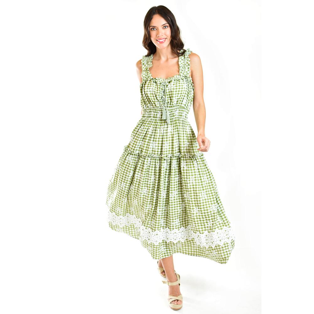 Foto 6 | Vestido Campesino Roman Fashion /juvenil 12187 Verde